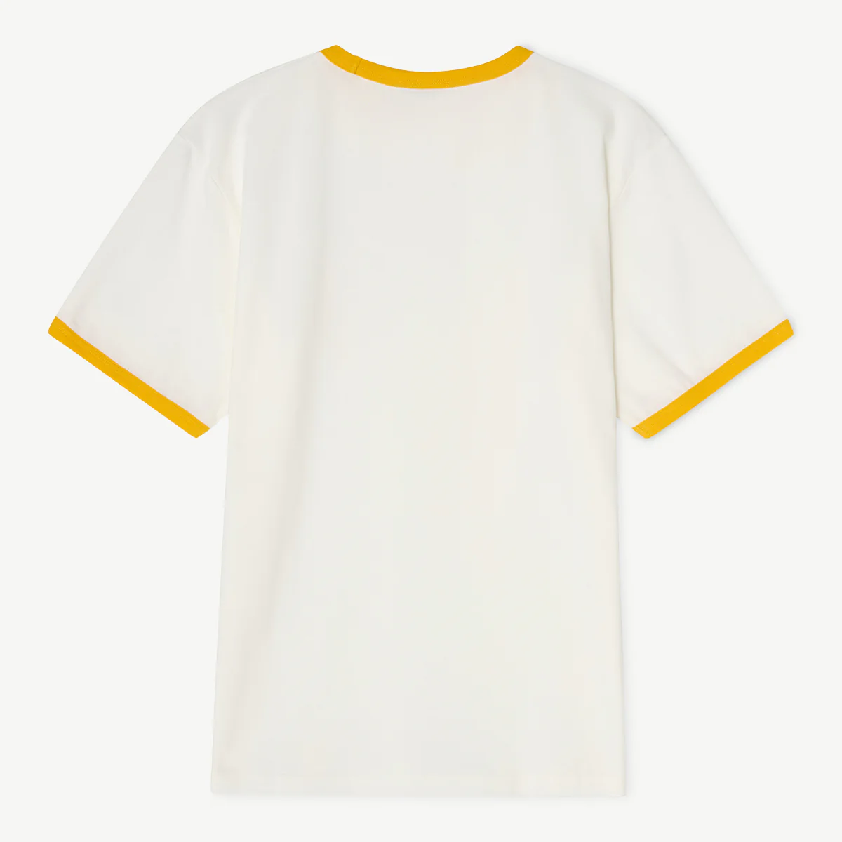‘SOS’ Ringer T-shirt (Off-White/Yellow) - Image 3